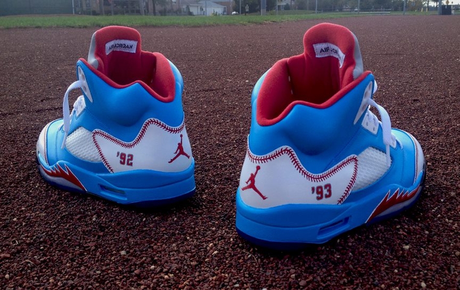 Air Jordan 5 Toronto Bluejays Custom 06