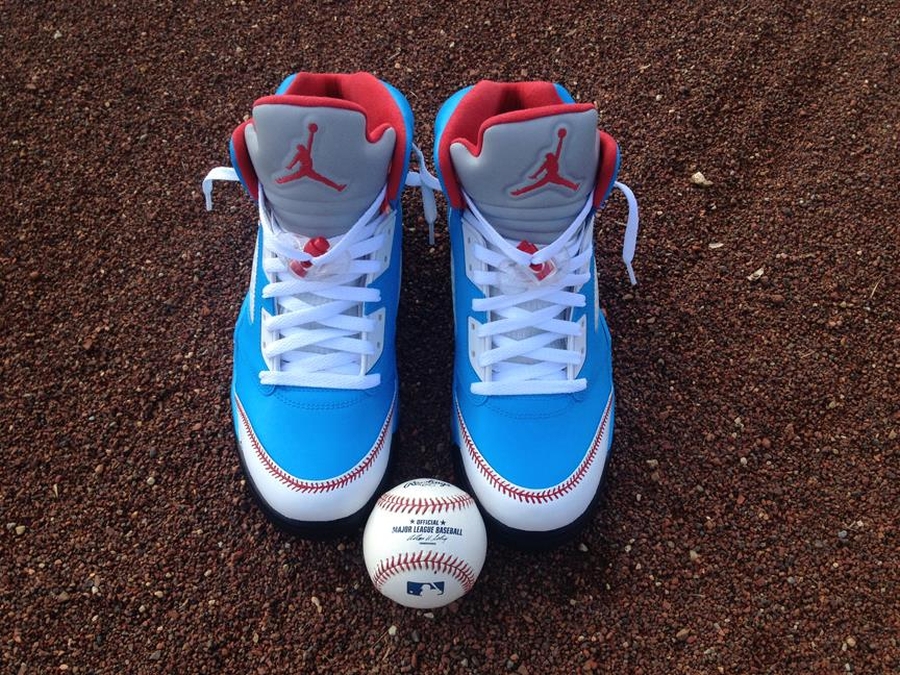 Air Jordan 5 Toronto Bluejays Custom 07