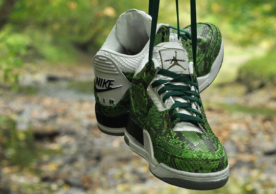 Air Jordan 3 “Green Python” by JBF Customs