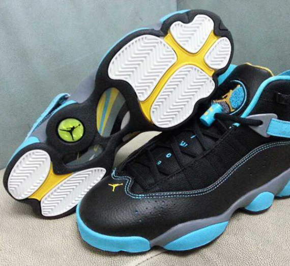 Jordan 6 Rings Gs Black Blue Yellow 3