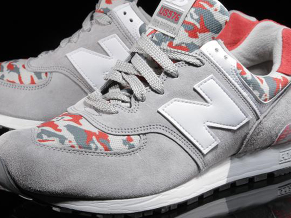 New Balance 576 Camo Grey Red