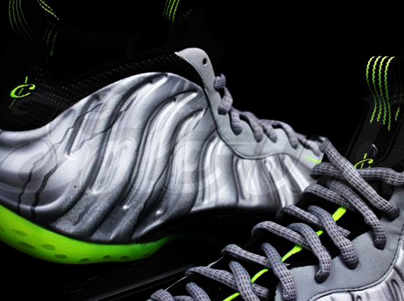 Nike Air Foamposite One - Silver - Black - Neon