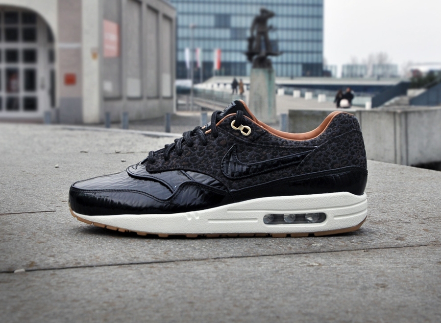 Nike Air Max 1 FB - Leopard - Black Patent Leather