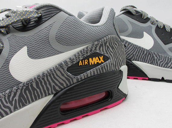 Nike Air Max 90 Grey Pink Yellow Zebra