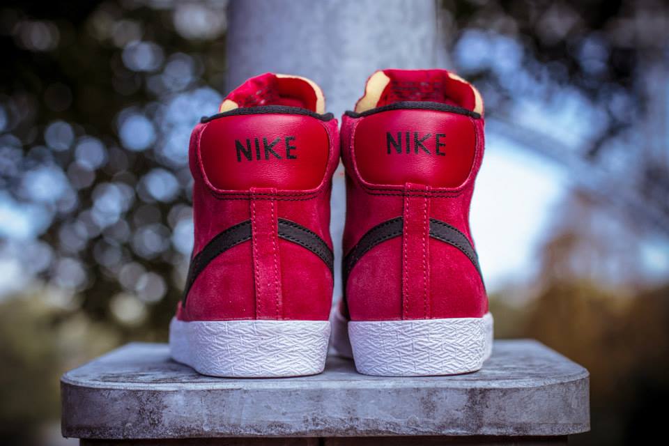 Nike Blazer Mid Vntg Gs Red Black 3