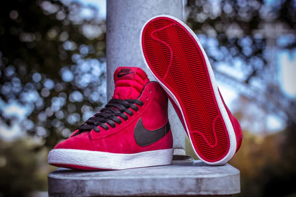 Nike Blazer Mid Vntg Gs Red Black 4