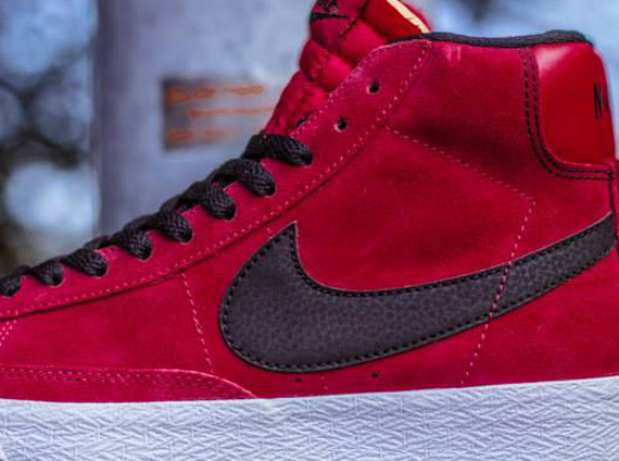 Nike Blazer Mid Vntg Gs Red Black