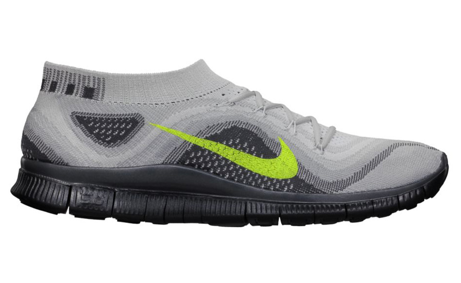 Nike Free Flyknit Platinum Volt Wolf 1