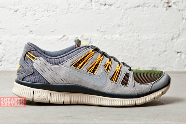 Nike Free Run 5.0 Wolf Grey Platinum Yellow 1
