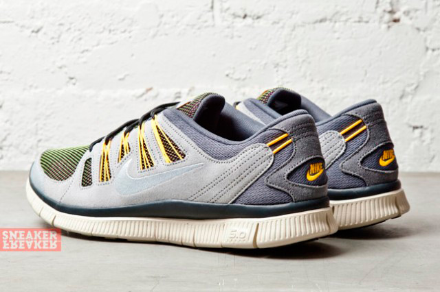 Nike Free Run 5.0 Wolf Grey Platinum Yellow 3