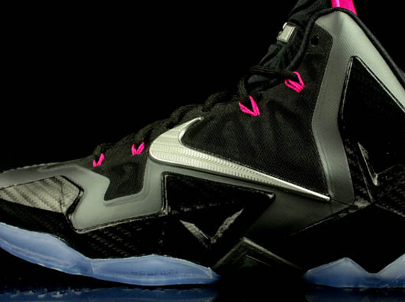 Nike LeBron 11 - Black - Metallic Silver - Dark Grey - Pink Flash