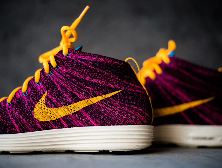 Nike Lunar Flyknit Chukka - Grand Purple - Total Orange | Available