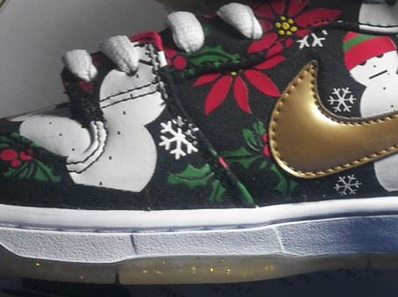 Nike Sb Dunk High Black Ugly Christmas Sweater 1