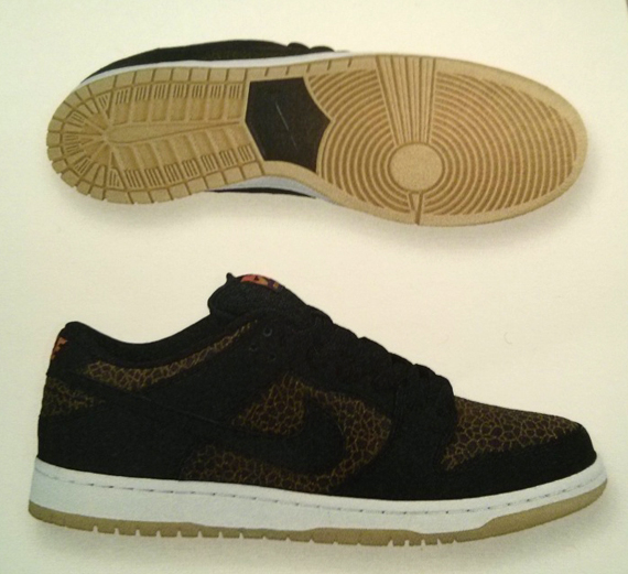 Nike Sb Dunk Low Black Brown Crackle Print 2