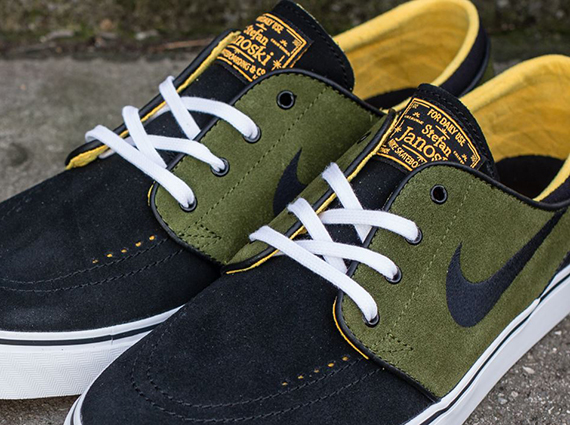 Nike SB Stefan Janoski - Black - Logan Green - Laser Orange