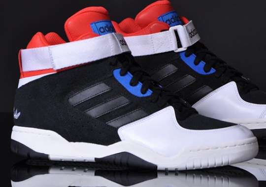 adidas Originals Enforcer Mid – Black – White Vapour – Red – Blue