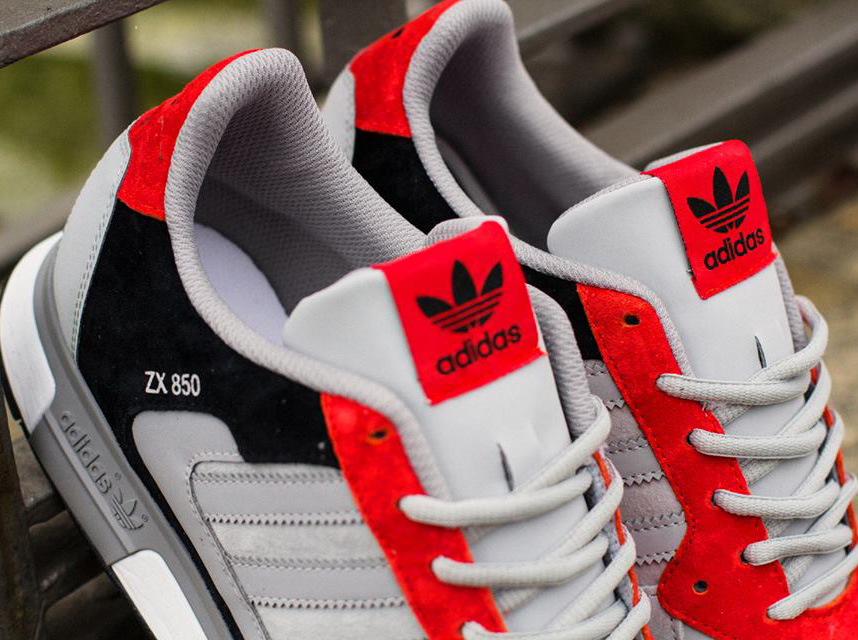 adidas Originals ZX 850 - Aluminum - Hi Res Red