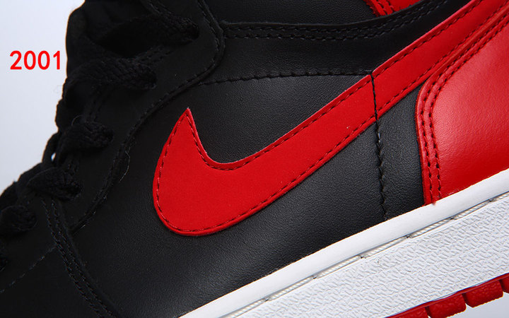 Air Jordan 1 Bred 2001 2013 Comparison 17