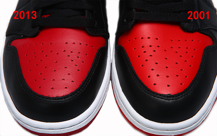 Air Jordan 1 Bred 2001 2013 Comparison 18