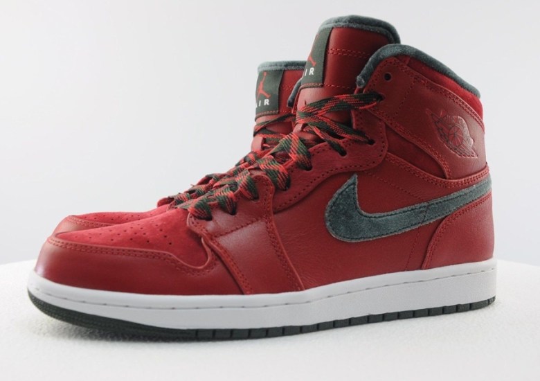 Air Jordan 1 Retro High Premier – Varsity Red – Dark Army