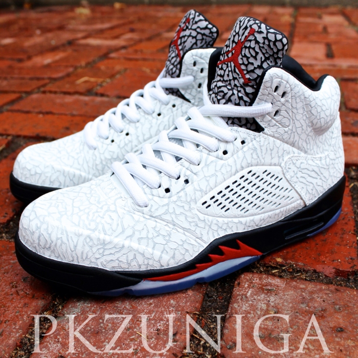 Air Jordan 3 Lab 5 White Fire Red Customs 02
