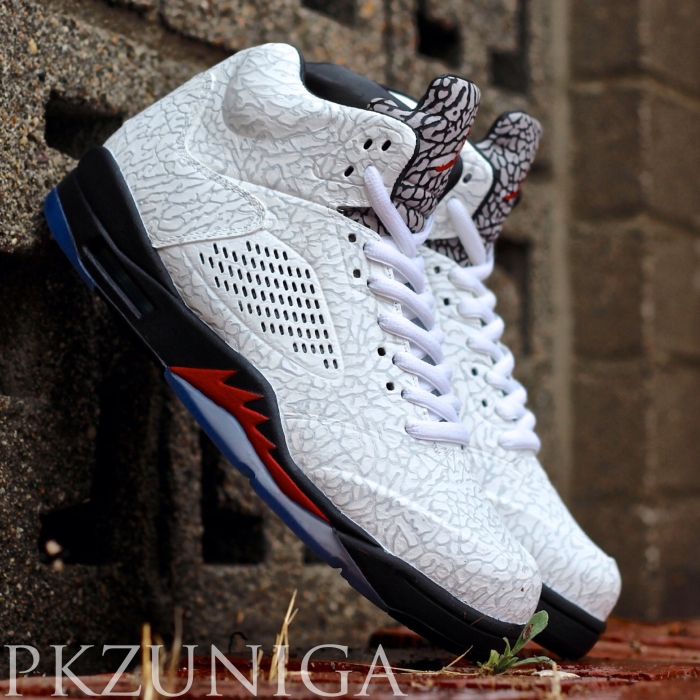 Air Jordan 3 Lab 5 White Fire Red Customs 03