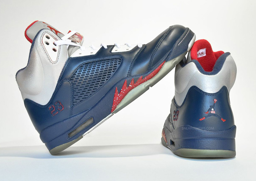 Air Jordan 5 Captain America Dmc Customs 2