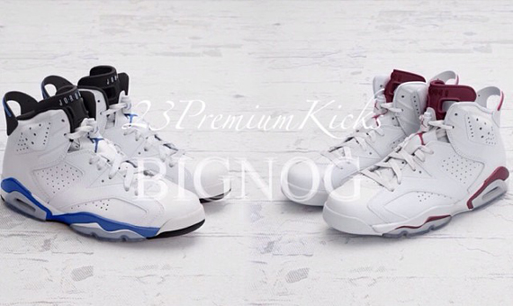 Air Jordan 6 Sport Blue Maroon 2014