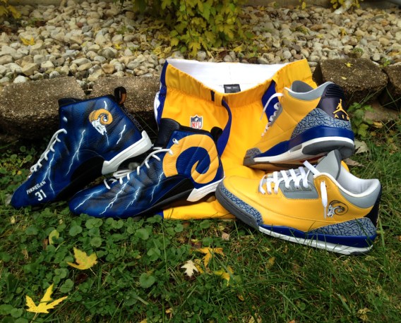 Air Jordan Los Angeles Rams Customs 01