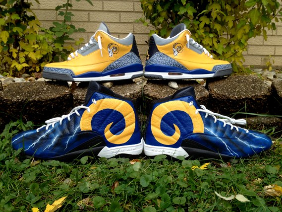 Air Jordan Los Angeles Rams Customs 02