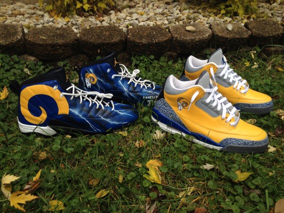 Air Jordan Los Angeles Rams Customs 04