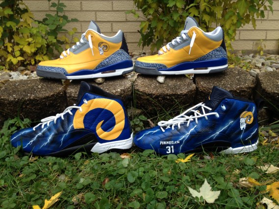 Air Jordan Los Angeles Rams Customs 05