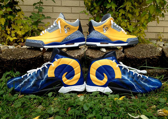 Air Jordan Los Angeles Rams Customs