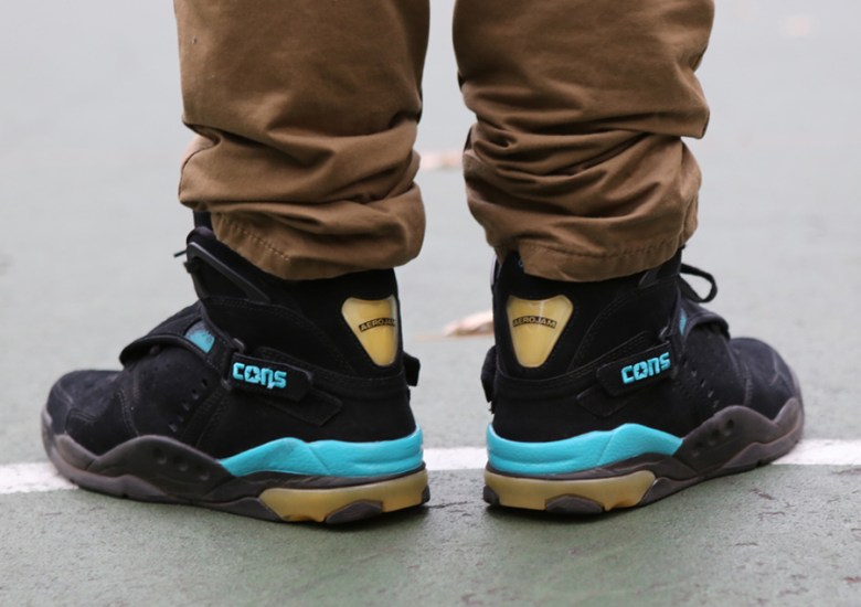 Converse Aero Jam – Black – Peacock Blue