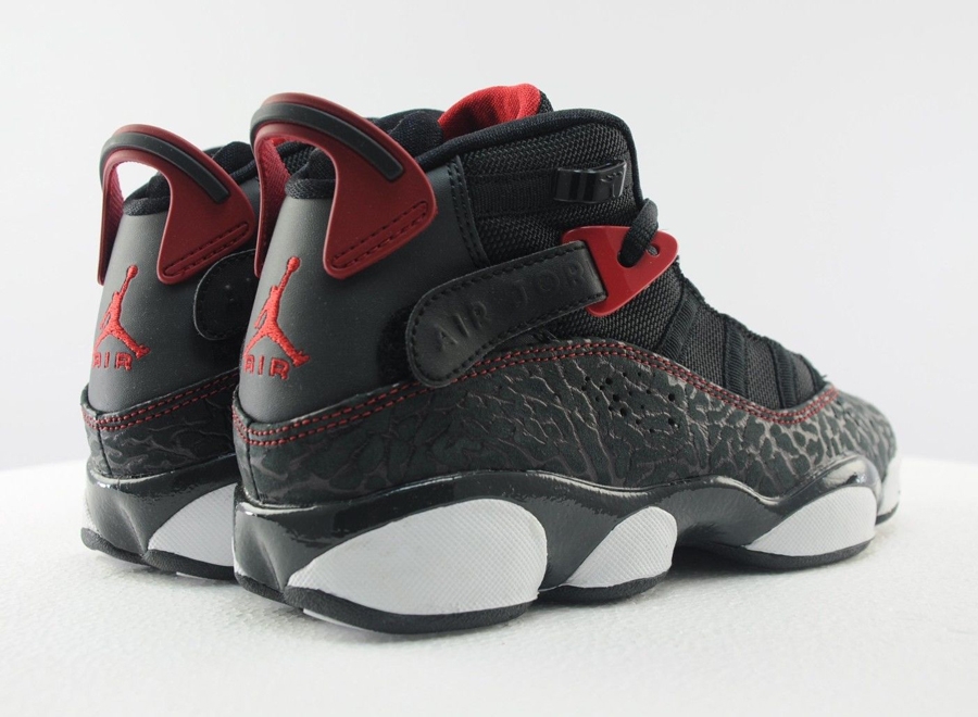 Jordan 6 Rings GS "Elephant" - Black - Gym Red