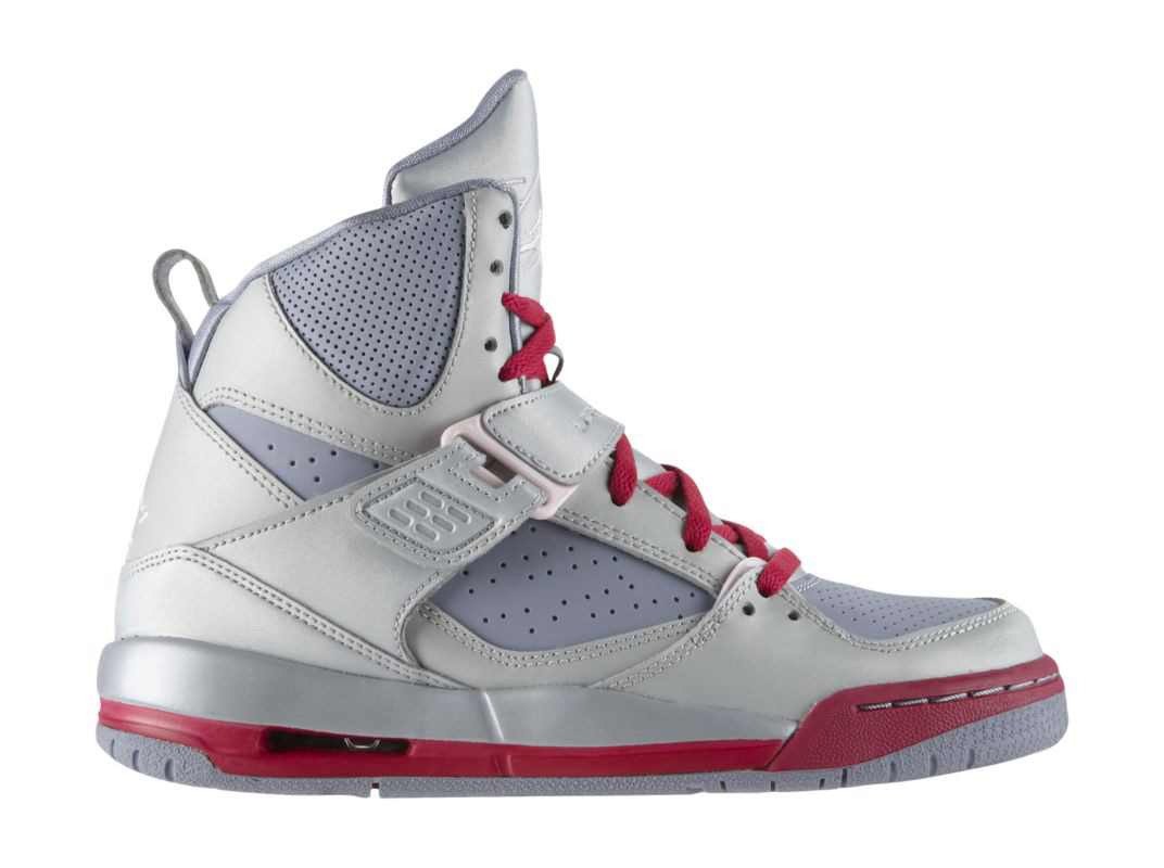 Jordan Flight 45 High Metallic Platinum Arctic Pink Grey 2