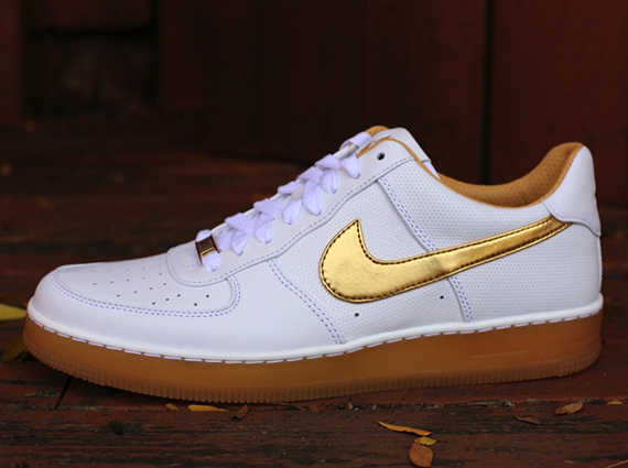 Nike Af1 Downtown White Gold Gum 1