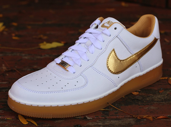 Nike Af1 Downtown White Gold Gum 4