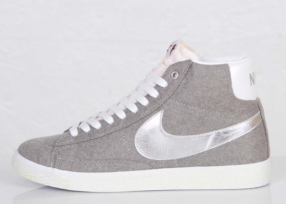 Nike Blazer Mid Prm Granite Metallic Silver White 04