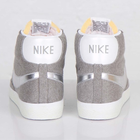 Nike Blazer Mid Prm Granite Metallic Silver White 05