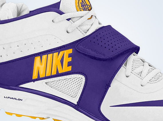 Nike Huarache Turf LAX - White - Electric Purple - University Gold