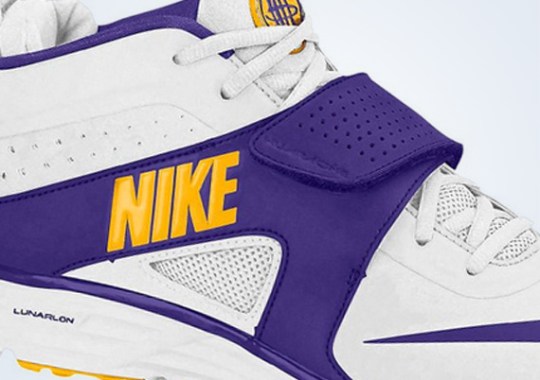 Nike Huarache Turf LAX – White – Electric Purple – University Gold