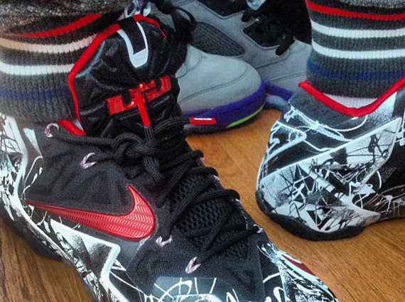 Nike Lebron 11 Graffiti On Feet