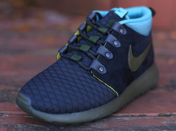 Nike Roshe Run Sneakerboot - Black - Mineral Teal - Dark Loden