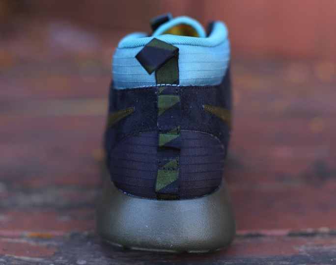 Nike Roshe Run Sneakerboot Black Teal Loden 03