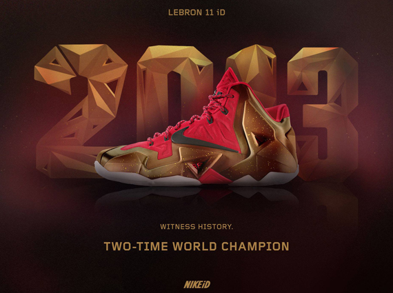 Nikeid Lebron 11 Two Time World Champion 2