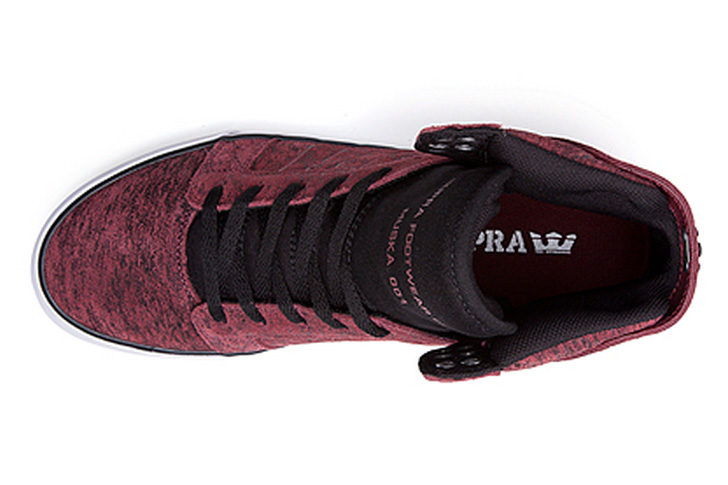 Supra Skytop Burgundy Suede 4