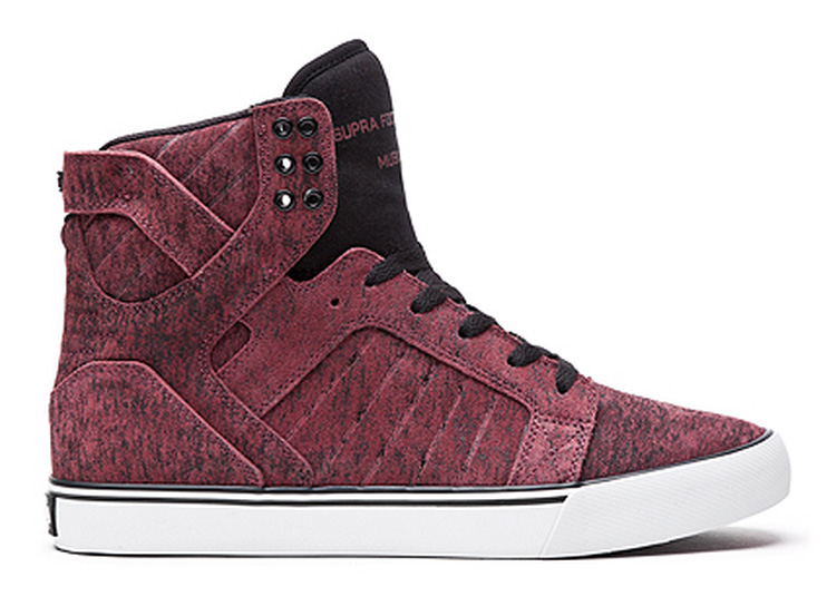 Supra Skytop Burgundy Suede 5