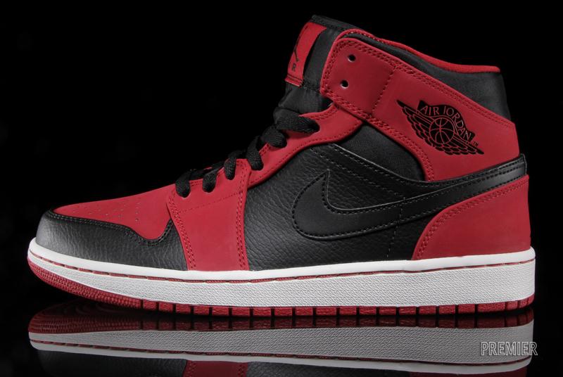 Air Jordan 1 Mid - Gym Red - Black | Available