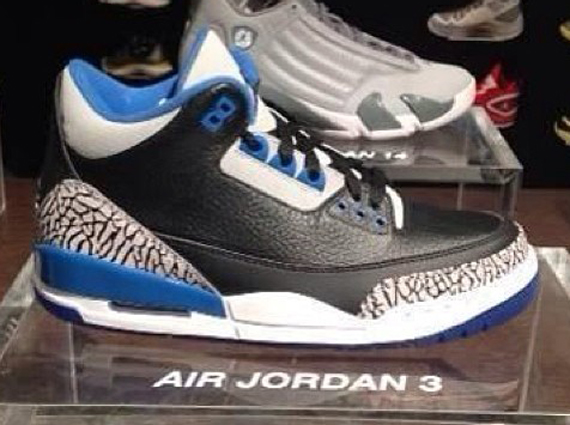 Air Jordan 3 Retro - Black - Sport Blue - Wolf Grey